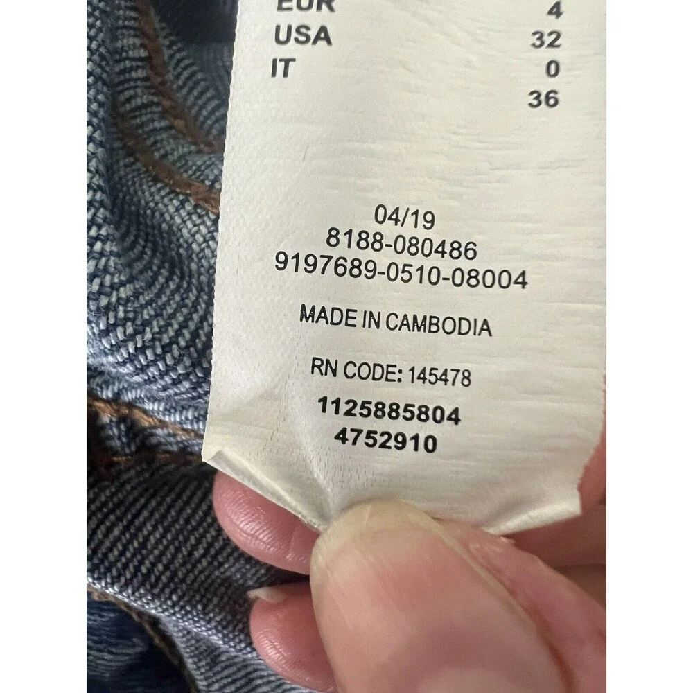 Inc Denim International Concepts Siz 2 Raw Frayed-Hem Skinny Leg Reg Fit Jeans